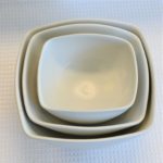 Square Bush Tucker Nesting Bowls Set of 3 – White