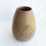 Medium Sand Vase with Diamond Ochre Symbol