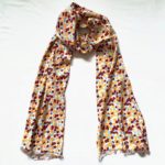 Yaba Yaba (Ant Home) Scarf  -Ochre Yellow, Ochre Red and Baby Blue