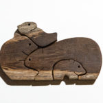 Wooden Wombat Family